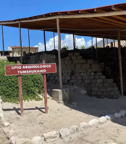 Entrada al sitio arqueol�gico de Tumshukaiko, ubicado en la provincia de Casma, �ncash.