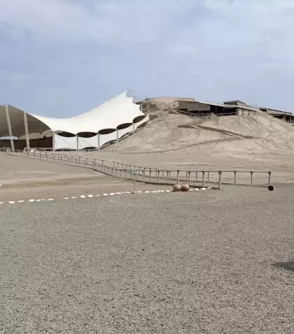 Vista panor�mica del Complejo Arqueol�gico El Brujo, ubicado en Magdalena de Cao, La Libertad