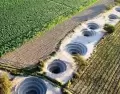 Espirales del sistema hidr�ulico subterr�neo del acueducto de Cantalloc, construidos por la cultura Nasca entre los siglos III y VI d.C.