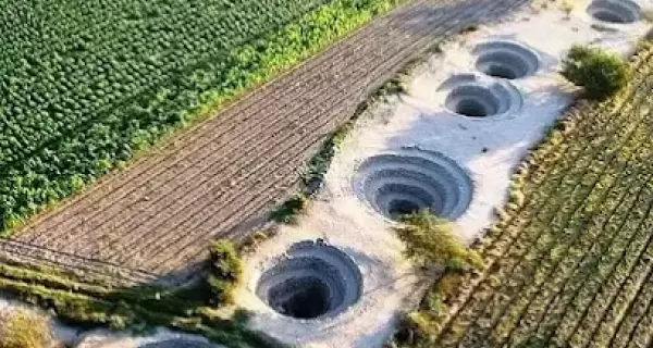 Espirales del sistema hidr�ulico subterr�neo del acueducto de Cantalloc, construidos por la cultura Nasca entre los siglos III y VI d.C.