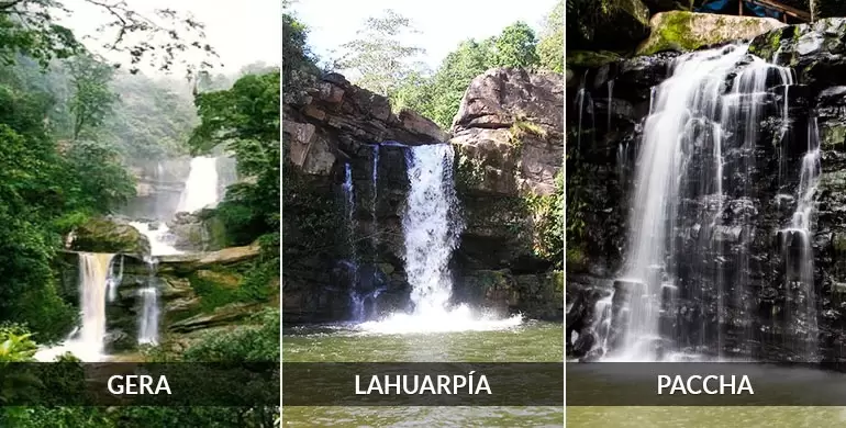 Las imponentes Cataratas de Gera, con sus tres saltos y pozas naturales rodeadas de exuberante vegetación