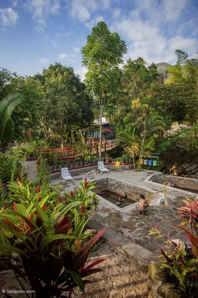 Las pozas termales de San Mateo rodeadas de vegetación tropical. Ideal para baños medicinales en un entorno natural.