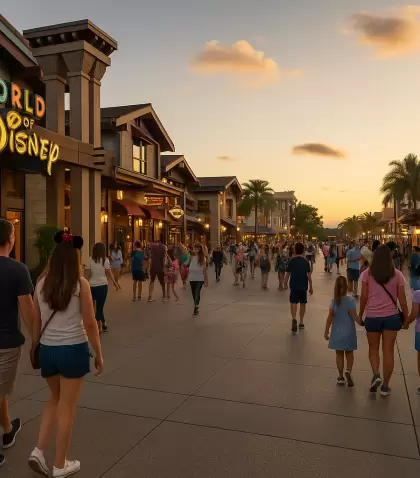 Disney Springs combina compras, gastronom�a y espect�culos en un paseo gratuito dentro del complejo Disney World.