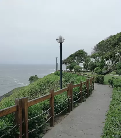 Malec�n de miraflores en Lima, Per�.