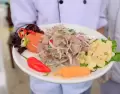Plato de ceviche, una de las preparaciones m�s emblem�ticas de la cocina peruana, muy presente en durante Semana Santa.