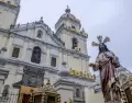 Procesi�n religiosa durante la Semana Santa en Lima, Per�.