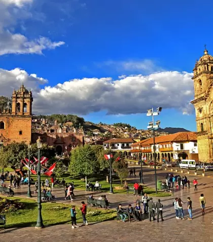 Vista de la Plaza de Armas de Cusco, Per�.