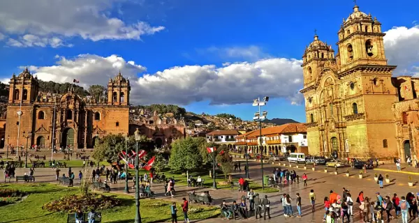 Vista de la Plaza de Armas de Cusco, Per�.