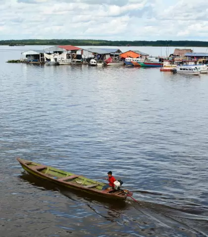 Iquitos en abril ofrece naturaleza viva, r�os altos, vegetaci�n exuberante y fauna presente.