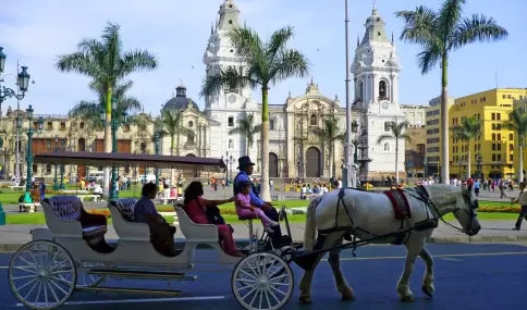 Centro Hist�rico de Lima durante Fiestas Patrias.