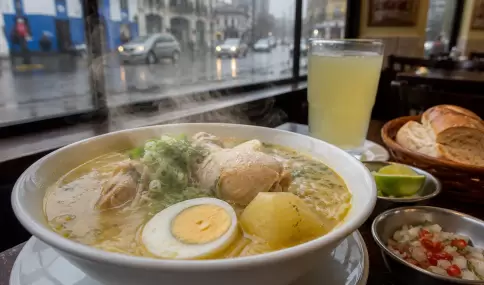 Mesa lime�a durante un d�a gris de invierno.